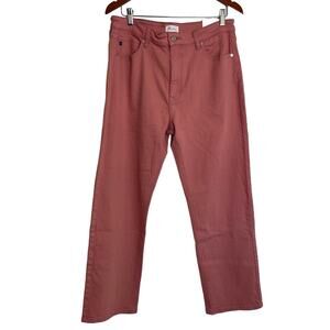 Kancan Ultra High Rise 90s Straight Jeans Size 30 Pink Denim Stretch NWT